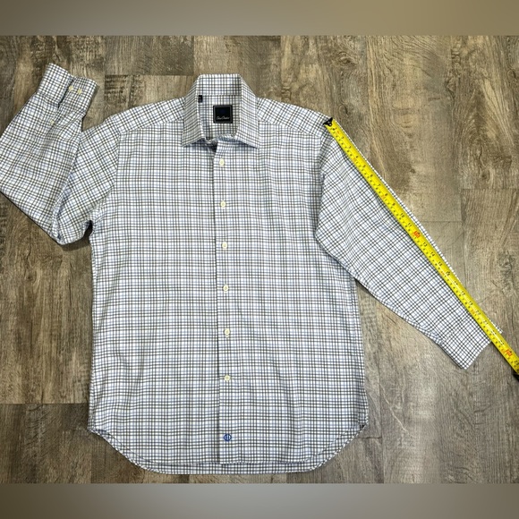 David Donahue 💎 Men’s Long Sleeve Dress Shirt Size 15 1/2 32/33 - Picture 10 of 14